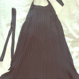 SOLD Black halter tie swing mini dress